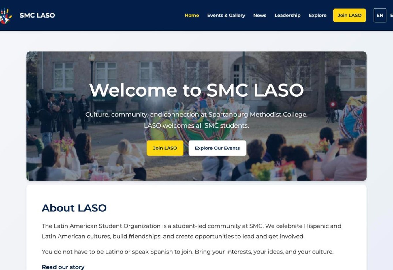 Homepage of LASO at Spartanburg Methodist College